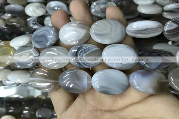 CAA3567 15.5 inches 18*25mm oval grey Botswana agate beads