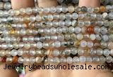 CAA3596 15.5 inches 4mm round dendritic agate beads wholesale