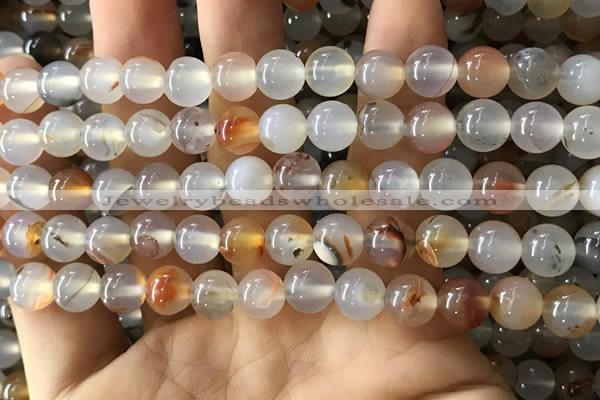 CAA3598 15.5 inches 8mm round dendritic agate beads wholesale