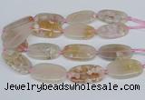 CAA3611 15.5 inches 25*45mm oval sakura agate gemstone beads