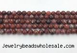 CAA3629 15.5 inches 6mm faceted round Portuguese agate beads