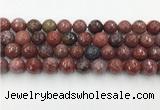 CAA3632 15.5 inches 12mm faceted round Portuguese agate beads