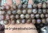 CAA3639 15.5 inches 10mm round flower agate beads wholesale