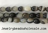 CAA3787 15.5 inches 13*18mm rice agate druzy geode beads