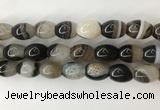 CAA3788 15.5 inches 15*20mm rice agate druzy geode beads