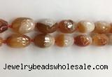 CAA3796 15*25mm - 18*28mm faceted rice agate druzy geode beads