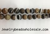 CAA3802 15.5 inches 12mm round line agate beads wholesale