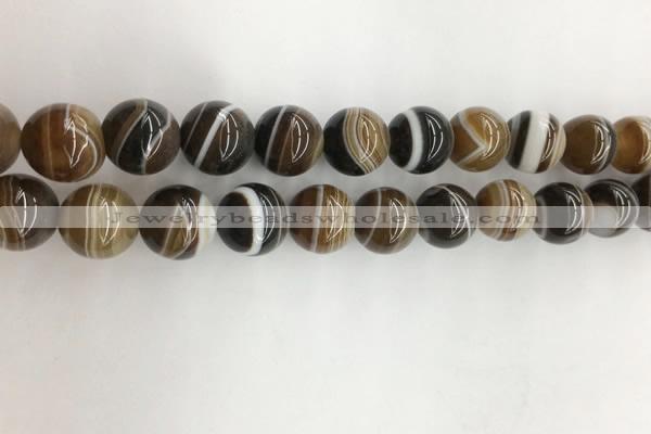 CAA3802 15.5 inches 12mm round line agate beads wholesale