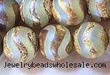 CAA3859 15 inches 8mm round tibetan agate beads wholesale