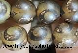 CAA3860 15 inches 8mm round tibetan agate beads wholesale