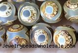 CAA3869 15 inches 8mm round tibetan agate beads wholesale