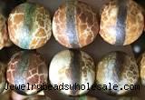 CAA3875 15 inches 8mm round tibetan agate beads wholesale