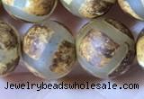 CAA3912 15 inches 10mm round tibetan agate beads wholesale