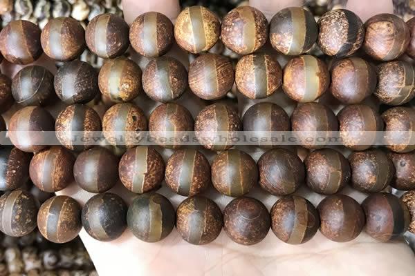 CAA3920 15 inches 12mm round tibetan agate beads wholesale