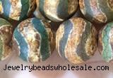 CAA3922 15 inches 12mm round tibetan agate beads wholesale