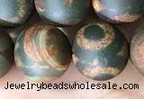 CAA3926 15 inches 12mm round tibetan agate beads wholesale