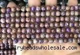 CAA4000 15.5 inches 4mm round purple crazy lace agate beads