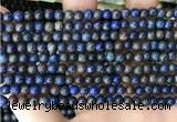 CAA4008 15.5 inches 4mm round blue crazy lace agate beads