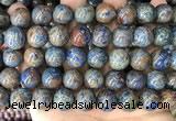 CAA4014 15.5 inches 16mm round blue crazy lace agate beads