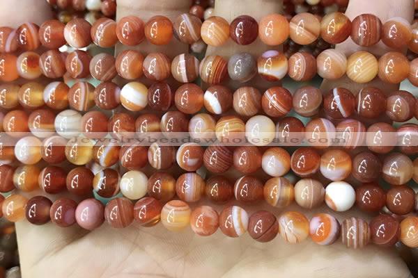 CAA4026 15.5 inches 6mm round line agate beads wholesale