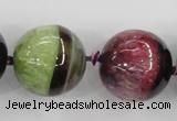 CAA403 15.5 inches 24mm round agate druzy geode gemstone beads