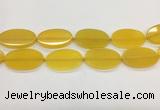 CAA4064 15.5 inches 30*50mm oval yellow agate gemstone beads