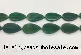 CAA4069 15.5 inches 30*50mm flat teardrop green agate gemstone beads