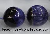 CAA408 15.5 inches 24mm round agate druzy geode gemstone beads