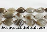 CAA4080 15.5 inches 22*30mm - 26*32mm faceted freeform line agate beads