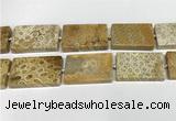 CAA4084 15.5 inches 25*40mm rectangle chrysanthemum agate beads