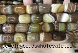 CAA4155 15.5 inches 15*20mm drum line agate beads wholesale