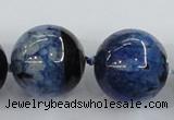 CAA416 15.5 inches 24mm round agate druzy geode gemstone beads