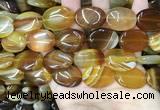 CAA4215 15.5 inches 18*25mm oval line agate beads wholesale