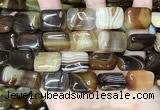 CAA4227 15.5 inches 15*20mm rectangle line agate beads wholesale