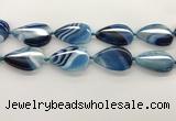 CAA4321 15.5 inches 30*40mm twisted oval line agate beads