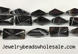 CAA4356 15.5 inches 18*35mm pyramid line agate beads wholesale