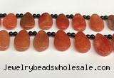 CAA4362 Top drilled 20*30mm freeform dragon veins agate beads