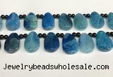 CAA4364 Top drilled 20*30mm freeform dragon veins agate beads