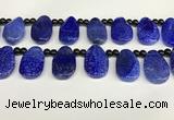 CAA4365 Top drilled 20*30mm freeform dragon veins agate beads