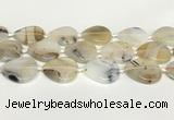 CAA4392 15.5 inches 30*30mm flat round Montana agate beads