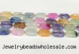 CAA4415 15.5 inches 15*20mm rectangle agate druzy geode beads