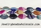 CAA4416 15.5 inches 18*25mm oval agate druzy geode beads