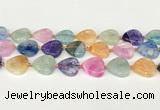 CAA4417 15.5 inches 20mm heart agate druzy geode beads