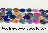 CAA4421 15.5 inches 15*20mm flat round agate druzy geode beads