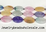 CAA4437 15.5 inches 25*35mm oval agate druzy geode beads