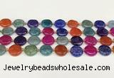 CAA4490 15.5 inches 16mm flat round dragon veins agate beads