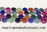 CAA4491 15.5 inches 18mm flat round dragon veins agate beads