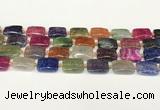 CAA4496 15.5 inches 15*20mm rectangle dragon veins agate beads