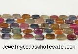 CAA4502 15.5 inches 10*14mm rectangle dragon veins agate beads