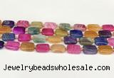 CAA4504 15.5 inches 13*18mm rectangle dragon veins agate beads